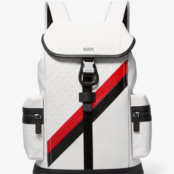 Rivington Logo Stripe Backpack -  BRIGHT RED  -  37F4LRVB3L - Picture 1 of 4